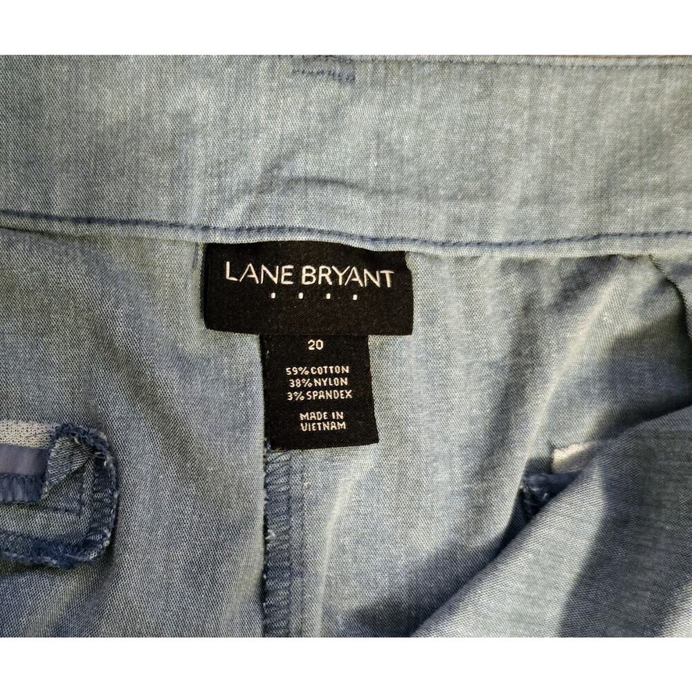 Lane Bryant Women's Shorts Chambray Blue Pockets Summer Casual Beach Sz 20 - Picture 4 of 5